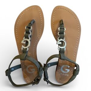 G by Guess-Women's Olive Green Sandals-NWOT